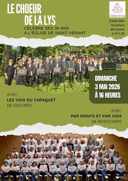 Le choeur de la Lys de Saint Venant fetera ses 30 ans ce dimanche 3 mai