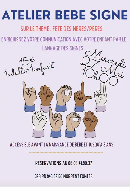 Atelier bébé signe à Norrent Fontes ce mercredi 27 mai