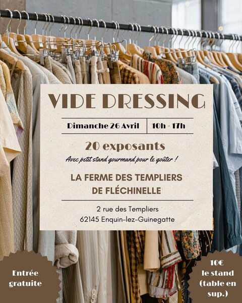 Vide dressing ce dimanche 26 avril à Enquin lez guinegatte