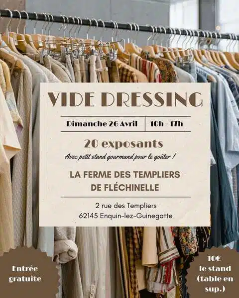 Vide dressing ce dimanche 26 avril à Enquin lez guinegatte