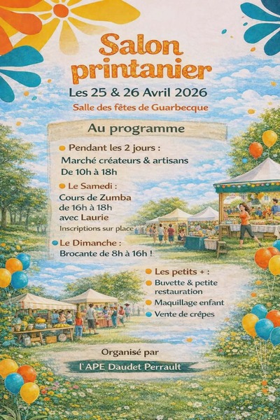 Un salon printanier durant ce week-end du samedi 25 et dimanche 26 avril à Guarbecque