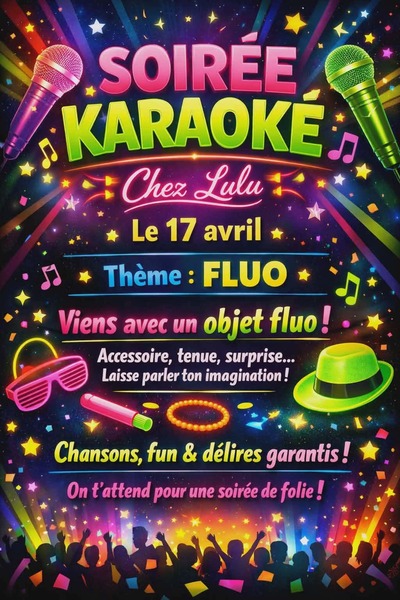Soirée karaoké à la crêperie d'Aire sur la Lys chez Lulu ce vendredi 17 avril
