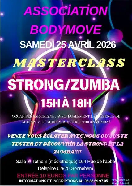 Masterclass avec l'association Bodymove de Gonnehem ce samedi 25 avril