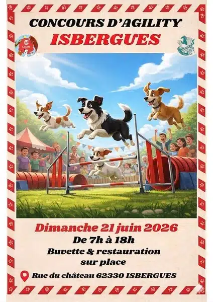 Concours d'agility ce dimanche 21 juin à Isbergues