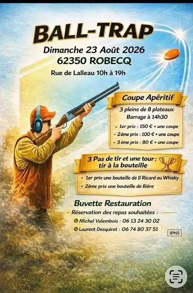 Un ball trap ce dimanche 23 aout à Robecq