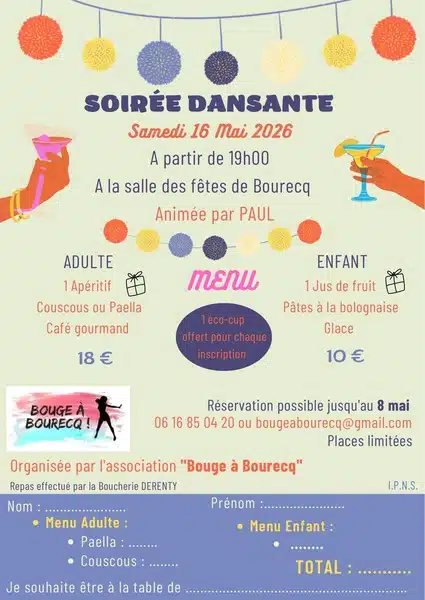 Soirée dansante ce samedi 16 mai à Bourecq avec Bouge à Bourecq
