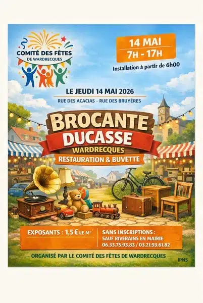 Brocante et ducasse ce jeudi 14 mai à Wardrecques