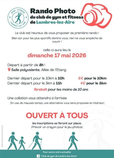 Une rando photo sera organisée ce dimanche 17 mai à Lambres lez aire
