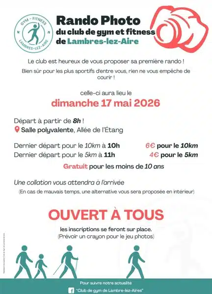 Une rando photo sera organisée ce dimanche 17 mai à Lambres lez aire