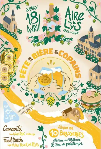 Fête de la bière à Aire sur la Lys au bar des copains d'abord