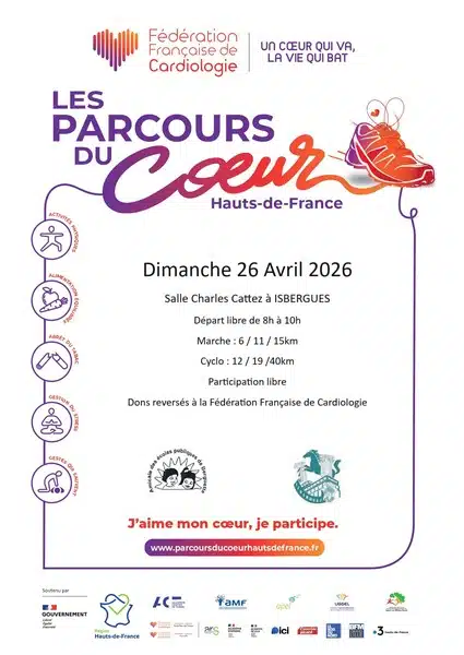 Les parcours du coeur avec l'amicale des écoles publiques de Berguette à Isbergues