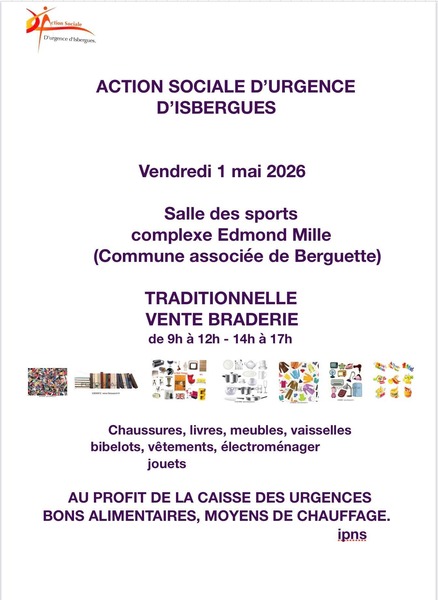 L'action sociale d'Isbergues organise sa braderie ce vendredi 1 mai