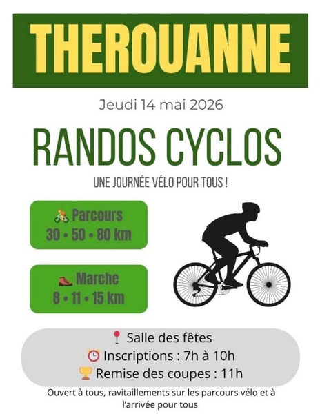 Des randonnées pédestres et cyclos ce jeudi 14 mai à Thérouanne