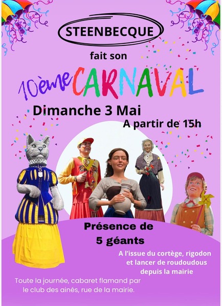 La commune de Steenbecque fait son carnaval ce dimanche 3 mai