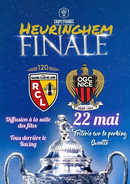 Finale de la coupe de France de Football avec Lens VS Nice ce vendredi 22 mai