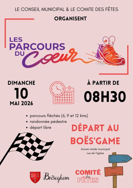 Les parcours du coeur de la commune de Boeseghem se dérouleront se dimanche 10 mai