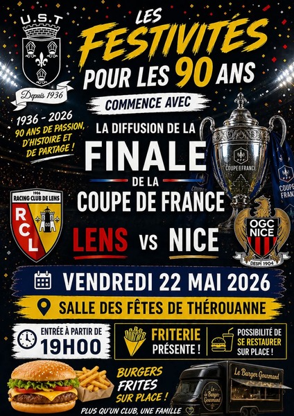 La finale de la coupe de France de Football sera retransmise à Thérouanne