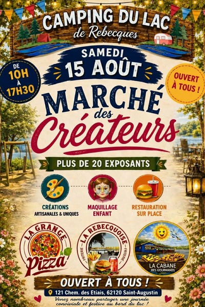 2éme édition du marché des créateurs au camping de Rebecques à Saint Augustin
