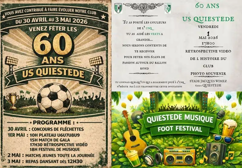 Les 60ans du club de Quiestède durant le pont du 1er mai