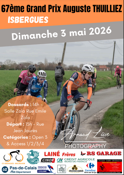 67ème grand prix de cyclisme Auguste Thuilliez à Isbergues