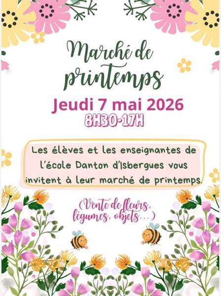 Deux marchés de printemps ce jeudi 7 mai à Isbergues avec les écoles de la ville