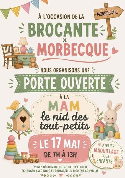 les portes ouvertes de la MAM le nid des tout-petits ce dimanche 17 mai