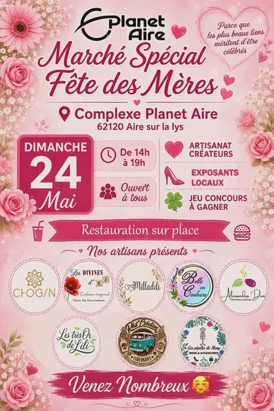 Un salon spécial fête des mères ce dimanche 24 mai chez Planet'Aire à Aire sur la Lys