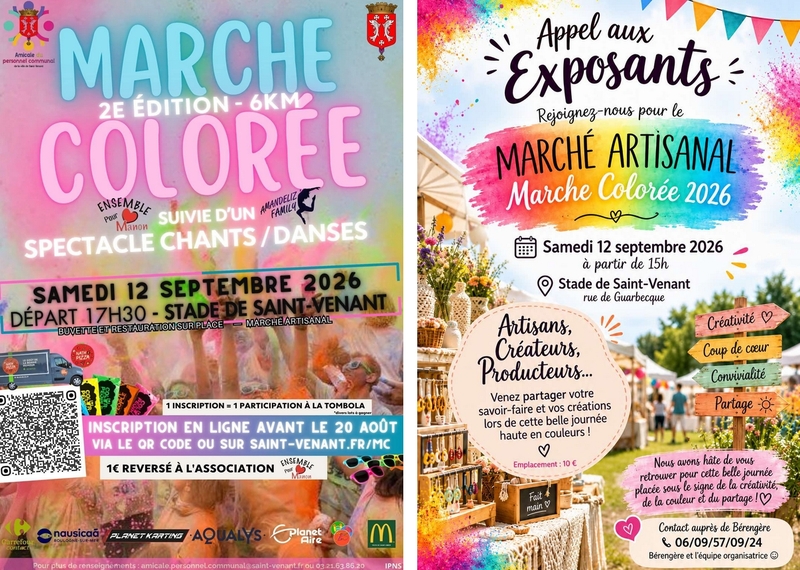 La marche colorée de Saint Venant est reportée au samedi 12 septembre