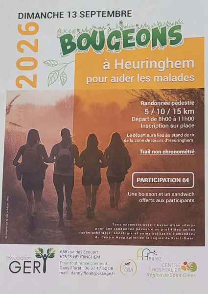 L'association Gery de Heuringhem organise des randonnées ce dimanche 13 septembre