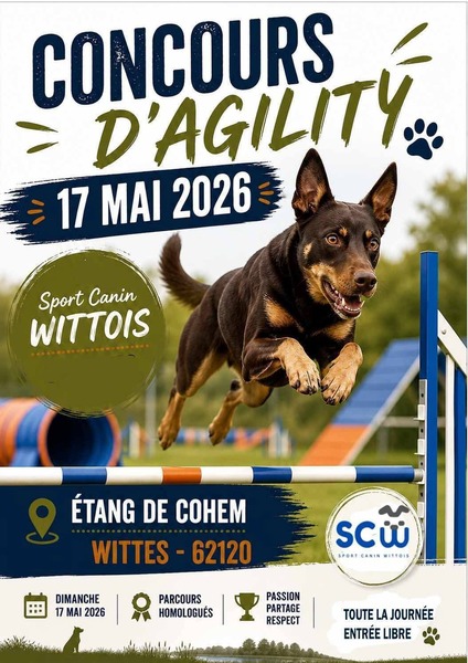 Concours d'agility à Wittes ce dimanche 17 mai