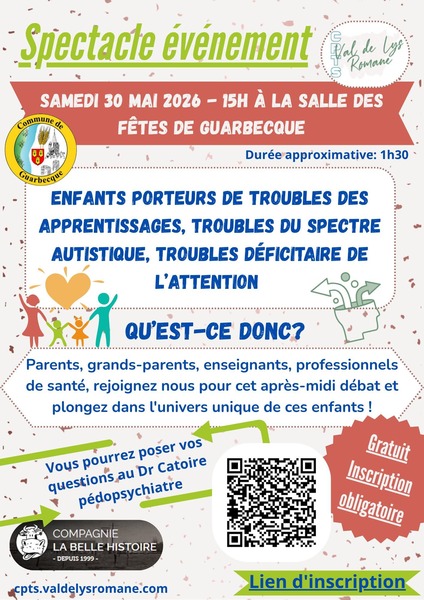 Spectacle événement sur les enfants porteurs de troubles des apprentissages, troubles du spectre autistique