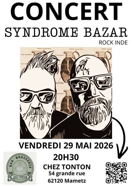 Concert avec le groupe Syndrome Bazar à Mametz ce vendredi 29 mai