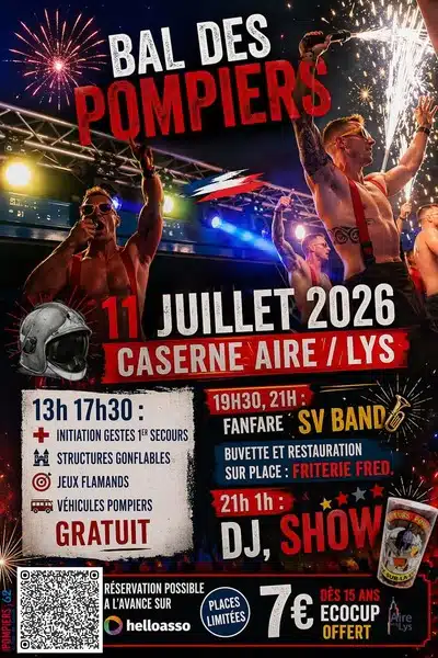 Le bal des pompiers à la caserne cette année à Aire sur la Lys !