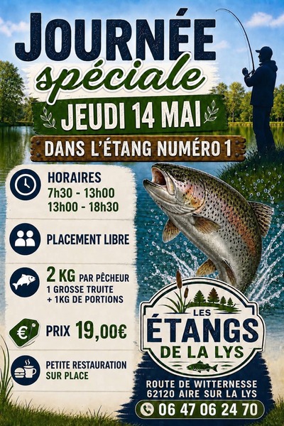 Journée spéciale ce jeudi 14 mai aux étangs de la Lys