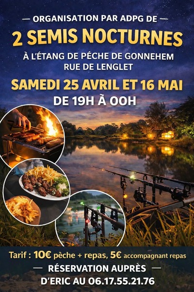 Soirée pêche ce samedi 16 mai à Gonnehem