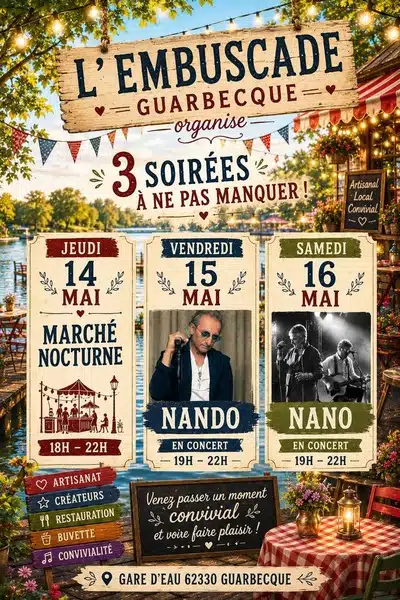 Trois soirées à la guinguette de Guarbecque durant ce long week-end de 4 jours