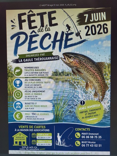 Fête de la pêche ce dimanche 7 juin avec la Gaule Thérouannaise
