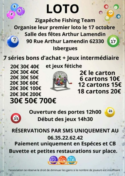 Loto ce samedi 17 octobre 2026 à Isbergues