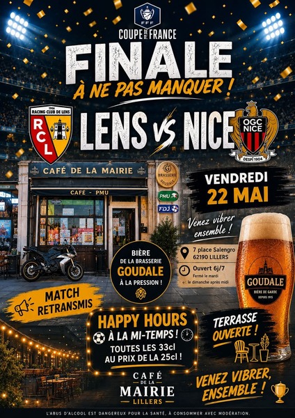 La finale de la coupe de France de Football au café de la mairie de Lillers