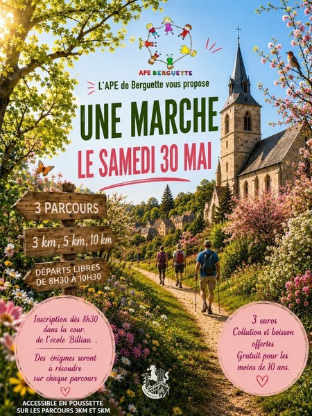 Des randonnées avec l'APE de Berguette d'Isbergues ce samedi 30 mai