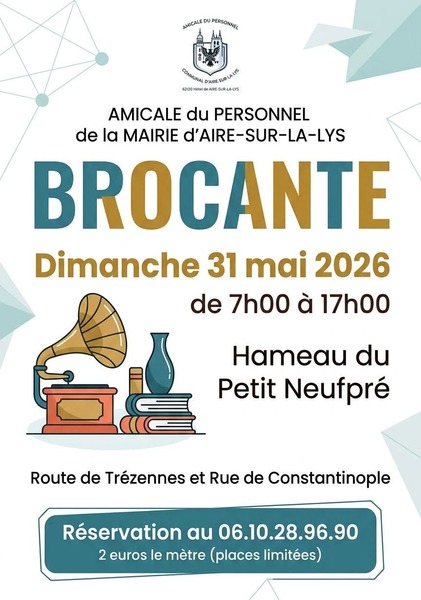 Une brocante ce dimanche 31 mai à Aire sur la Lys