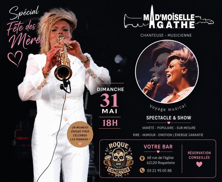 Mademoiselle Agathe en concert ce dimanche 31 mai à Roquetoire