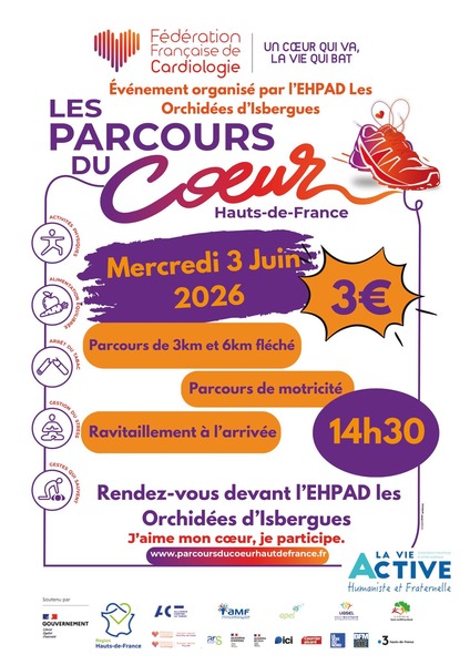 Les parcours du coeur au départ d'Isbergues ce mercredi 3 juin