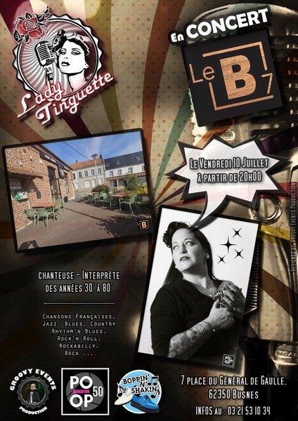 Lady Tinguette au bar du B7 de Busnes ce vendredi 10 juillet au soir