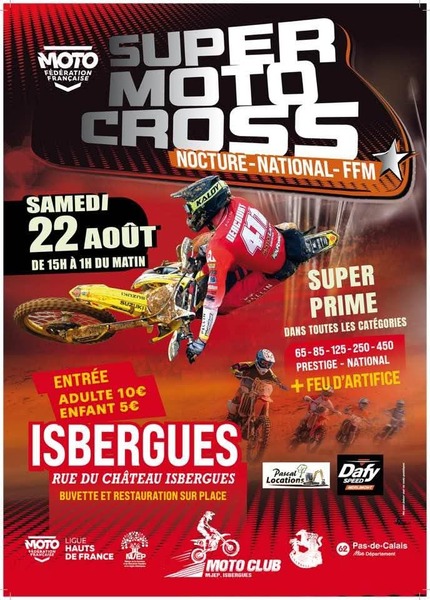 Super moto cross en nocturne ce samedi 22 aout à Isbergues