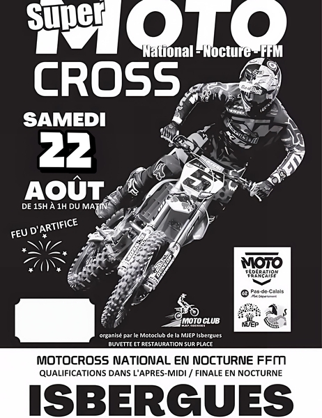 Super moto cross en nocturne ce samedi 22 aout à Isbergues