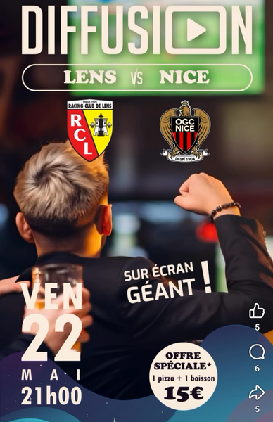 Diffusion sur écran géant du match Lens Nice de la finale de la coupe de France de football