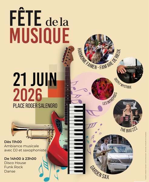 Fête de la musique ce dimanche 21 juin à Lillers