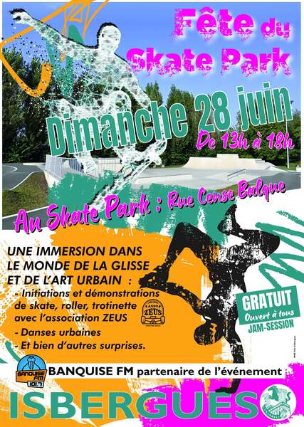 Fête du Skate Park ce dimanche 28 juin à Isbergues