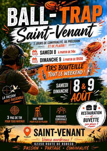 Ball trap ce samedi 8 et dimanche 9 aout à Saint Venant